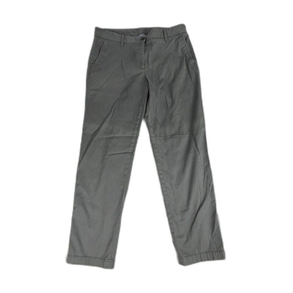 Talbots Relaxed Chino Women's Size 8 Gray Straight Leg Pants